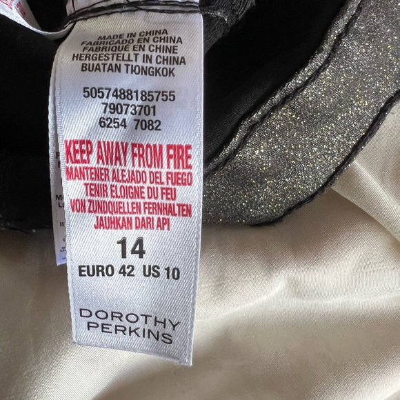 Pair of Dorothy Perkins Glittery Trousers ideal Rockstar look size 10 - Picture 9 of 11